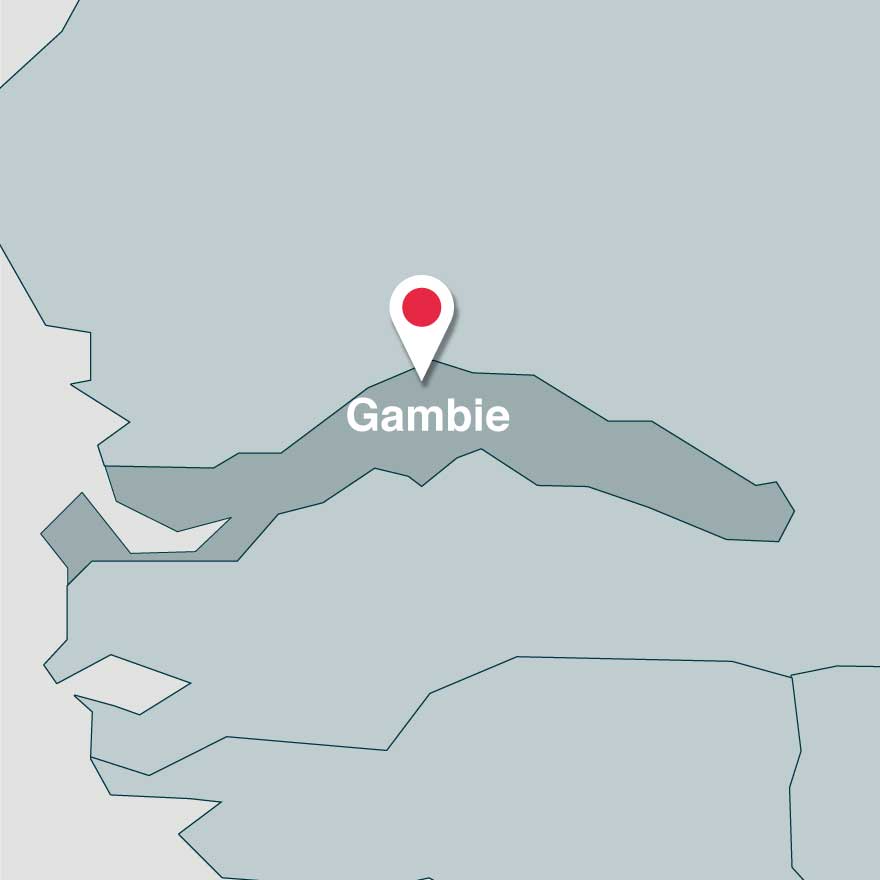 Map of Gambie