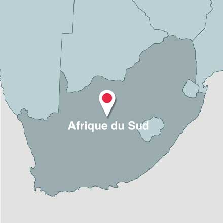 Map of Afrique du Sud